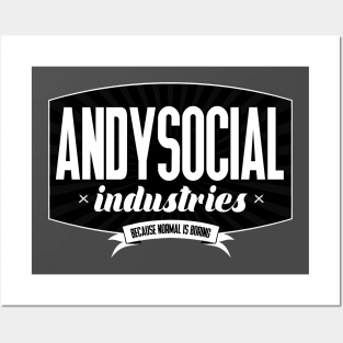 Andysocial Industries Logo A Posters and Art